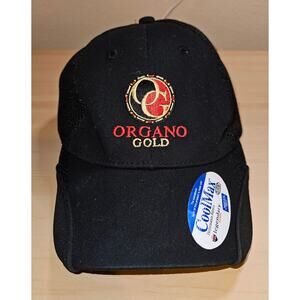 Legendary Headwear Organo Gold Mesh Trucker Hat CoolMax Sweatband Black